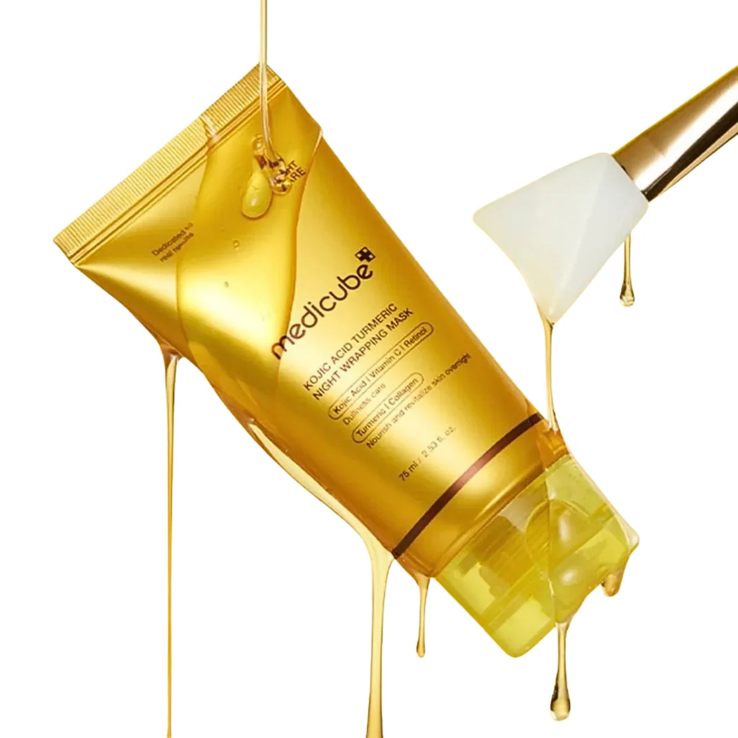 MEDICUBE Mascarilla de belleza envolvente nocturna con ácido kójico y cúrcum