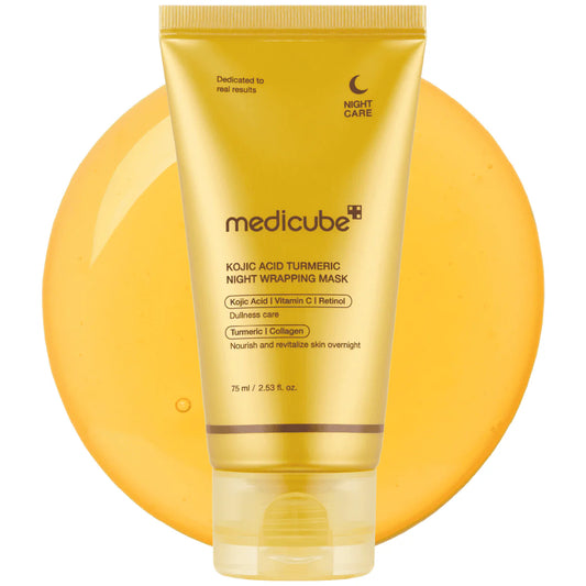MEDICUBE Mascarilla de belleza envolvente nocturna con ácido kójico y cúrcum