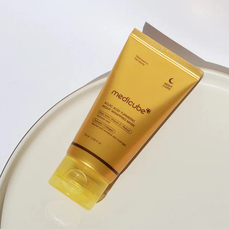 MEDICUBE Mascarilla de belleza envolvente nocturna con ácido kójico y cúrcum