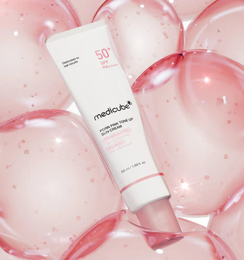 MEDICUBE PDRN Crema solar tonificante rosa