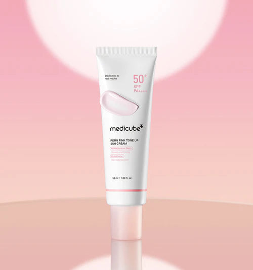 MEDICUBE PDRN Crema solar tonificante rosa